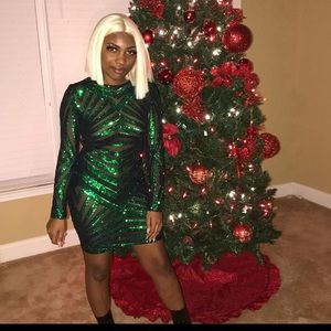 Open Up To Me Sequin Dress (FashionNova)